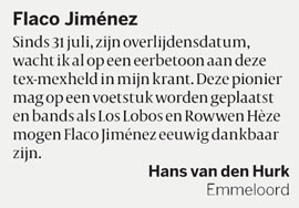Een ingezonden brief in de Volkskrant van 9 augustus.