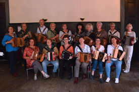 De groep voor gevorderde beginners. Heleen Rook zei dat er veel talent bij zat.